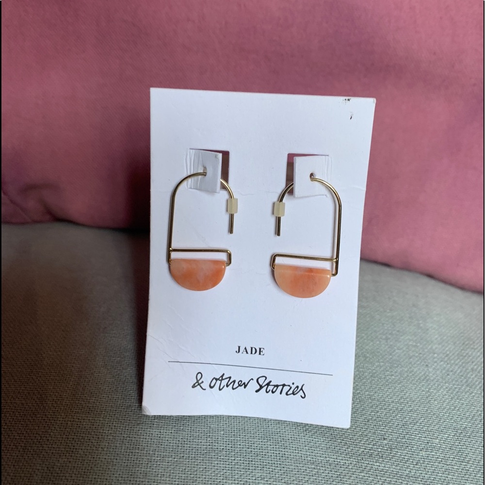 Jade pendant earrings